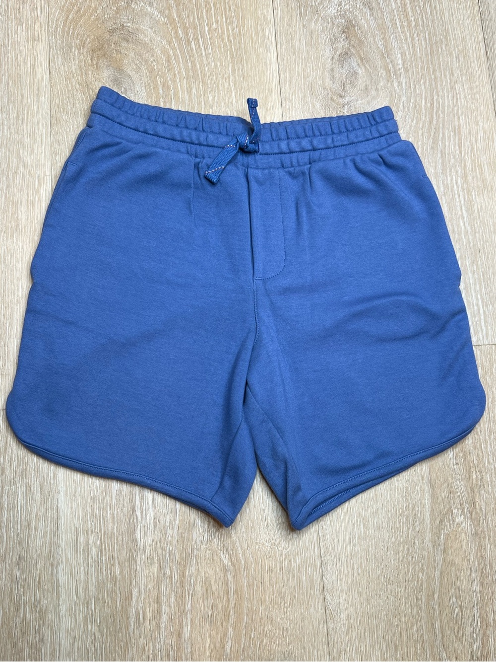 Janie and Jack Kids Pull On Drawstring Grey Blue Jersey Shorts, NWT Youth 8